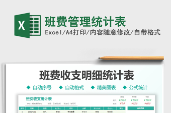 2022班費管理統(tǒng)計表免費下載