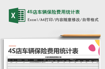 20224S店車輛保險(xiǎn)費(fèi)用統(tǒng)計(jì)表免費(fèi)下載