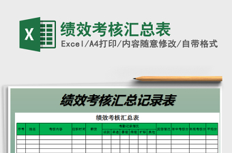 2022績效考核匯總表免費下載