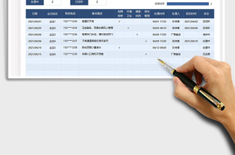 2021物业投诉登记表（自动统计）免费下载