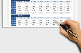 2021商場店鋪用電量抄表統計表免費下載
