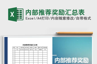 2022內部推薦獎勵匯總表免費下載