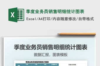 2022季度業務員銷售明細統計圖表免費下載