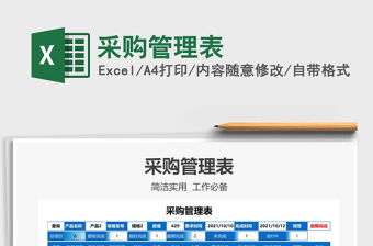2021采購管理表免費下載