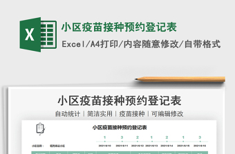 2021小區(qū)疫苗接種預(yù)約登記表免費下載