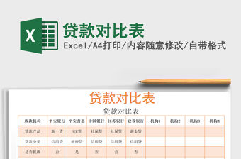 貸款對比表免費下載