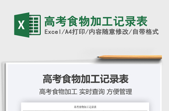 2021高考食物加工記錄表免費(fèi)下載