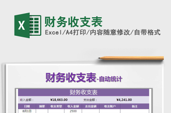2022財務(wù)收支表免費下載