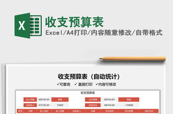 2021收支預算表免費下載