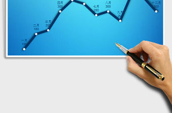 2022漸變藍(lán)底粗邊折線圖免費(fèi)下載