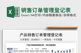 2021銷售訂單管理登記表免費下載