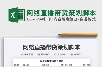 2021網(wǎng)絡(luò)直播帶貨策劃腳本免費下載