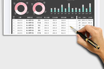 2021收支明细表-动态图表分析免费下载