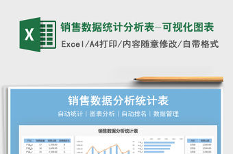 2022銷售數據統計分析表-可視化圖表免費下載