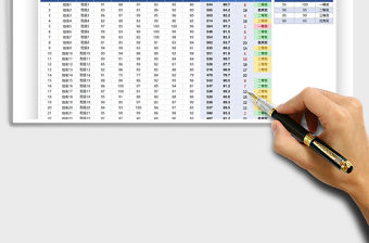 2021通用考級考試成績統(tǒng)計評定模板免費下載