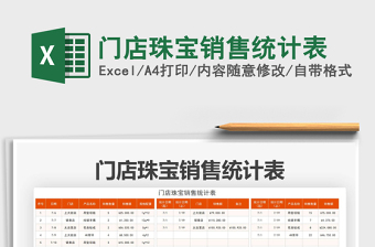 2021門店珠寶銷售統(tǒng)計(jì)表免費(fèi)下載