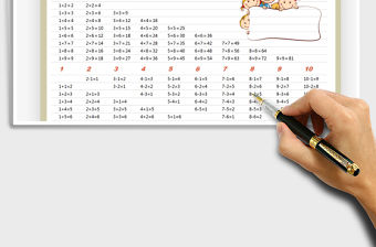 2021乘法口訣表&十以內加減法免費下載