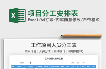 2021項目分工安排表免費下載