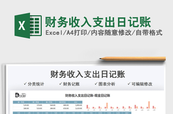 2022财务收入支出日记账报表