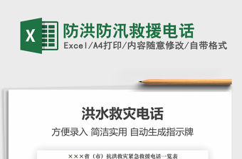 2021防洪防汛救援電話免費下載