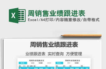 2022周銷售業績跟進表免費下載