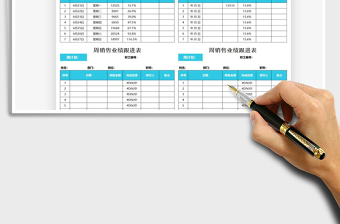 2022周销售业绩跟进表免费下载