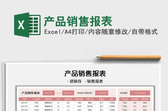 2021產(chǎn)品銷售報(bào)表免費(fèi)下載