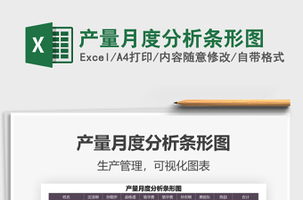 產(chǎn)量月度分析條形圖免費(fèi)下載