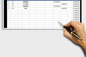 2022財務收支日記賬excel(自動計算）免費下載