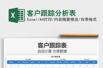 2021客戶跟蹤分析表免費下載