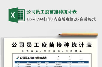 2021公司員工疫苗接種統(tǒng)計(jì)表免費(fèi)下載