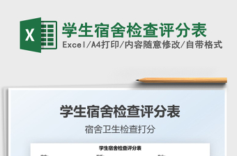2021學生宿舍檢查評分表免費下載