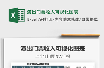 2021演出門票收入可視化圖表免費(fèi)下載