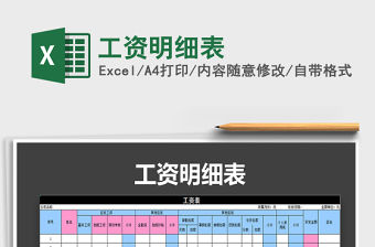 2022工資明細表免費下載