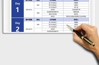 2021端午促銷分工安排表免費下載