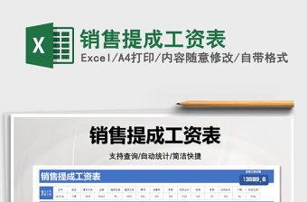 2022銷售提成工資表免費下載