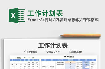 2022工作計劃表免費下載