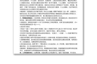 某單位黨支部“五化”建設自查報告黨支部自查報告