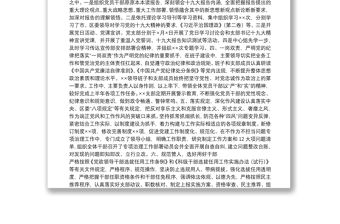 202120xx年單位黨支部落實全面從嚴治黨主體責任情況匯報