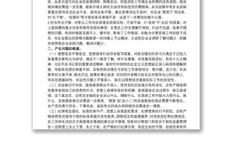 關(guān)于20xx年開發(fā)區(qū)巡察整改民主生活會對照檢查材料范文