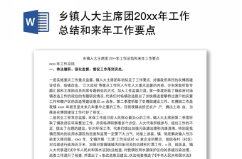 2022年++镇人大主席团工作报告