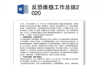 2021年反恐工作总结