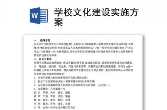 學校文化建設實施方案
