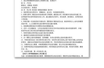 预防溺水领导小组及教育、预防方案防溺水机构领导小组防溺水领导小组小学防溺水领导小组预防溺水工