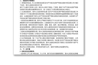 2021黨員干部政治紀律和政治規矩執行情況自查報告