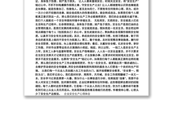 企業(yè)安全生產(chǎn)心得體會(huì)