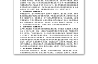 主要負(fù)責(zé)人關(guān)于組織落實(shí)巡察反饋意見整改情況的報(bào)告