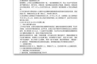 20xx年醫院黨支部上半年黨建工作總結