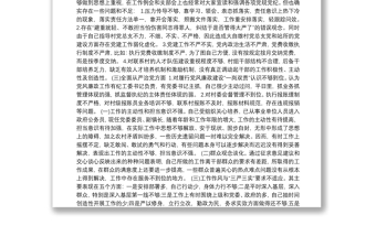 巡察反饋意見整改專題民主生活會(huì)個(gè)人發(fā)言提綱