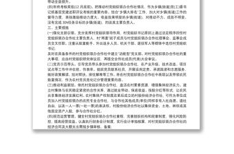 在全縣推動村黨組織領辦合作社工作的實施方案